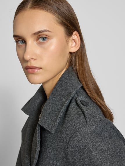 REVIEW Jacke mit Reverskragen Anthrazit Melange 3