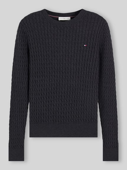Tommy Hilfiger Regular fit pullover van pure katoen ' Donkergrijs - 2