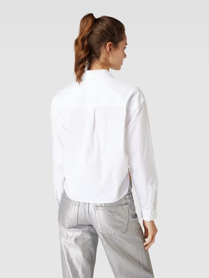 Tommy Jeans Bluse mit Saum zum Binden Weiss 5