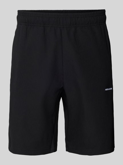 PEGADOR Regular fit korte broek in riblook Zwart - 2