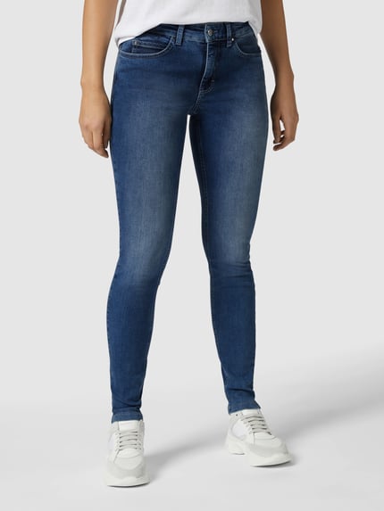 MAC Jeansy w dekatyzowanym stylu o kroju skinny fit model ‘DREAM SKINNY’ Niebieski 4