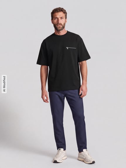 HUGO t-shirt o kroju regular fit z czystej bawełny model 'Derenn' Czarny 1