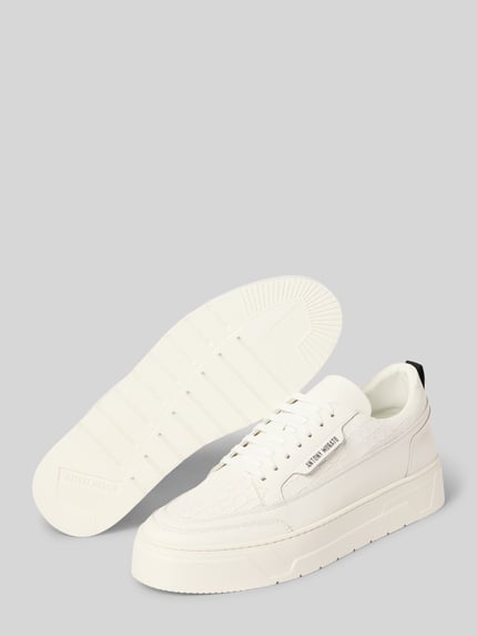 Antony Morato Sneakersy ze skóry model 'FLINT ANIMAL' Biały 4