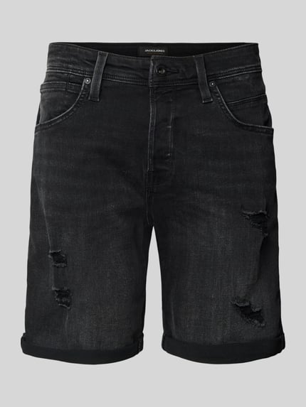 JACK & JONES Regular Fit Jeansshorts im 5-Pocket-Design Modell 'RICK' Black 2