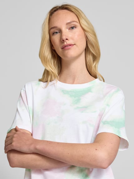 Jake*s Casual T-Shirt im Batik-Look Mint 3