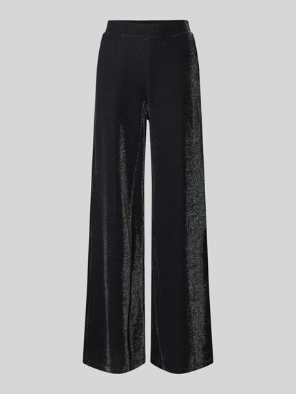 VILA Schimmernde Hose mit elastischem Bund Modell 'ELEINAS' Black 2