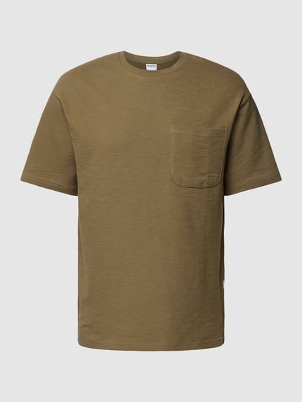 Selected T-Shirt mit aufgesetzter Brusttasche Modell 'LOOSESAUL' Oliv 2