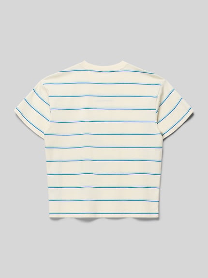 Productfoto, Regular Fit T-shirt uit puur katoen van s.Oliver RED LABEL met all-over streepmotief, jersey verwerking, gestreept, korte mouw, ronde hals