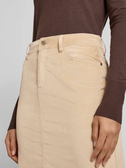 s.Oliver RED LABEL Uitlopende minirok in ribcordlook Beige - 3