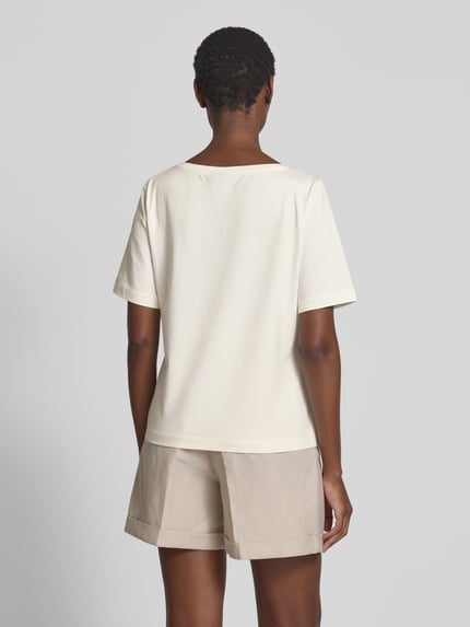 s.Oliver BLACK LABEL Comfort Fit T-Shirt aus Baumwoll-Mix Weiss 5
