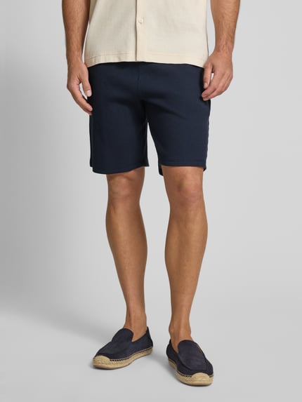 Casual Friday Korte broek met structuurmotief, model 'ULFO' Marineblauw - 4