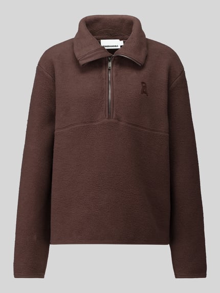 ARMEDANGELS Bluza o kroju oversized z czystej bawełny model 'HAARLEENAA' Ciemnobrązowy 2