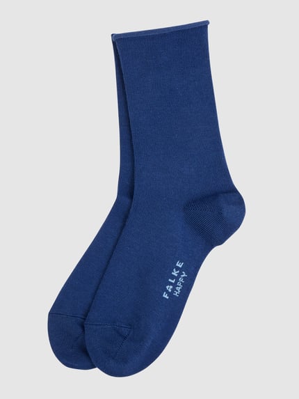 FALKE Sokken met stretch in een set van 2 paar, model 'Happy' Koningsblauw - 1