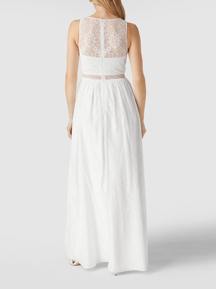 unique Brautkleid mit floraler Spitze Offwhite 5