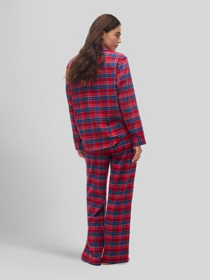 Tommy Hilfiger Pyjama-Set mit Logo-Stitching im 2-teiligen Set Rot 5