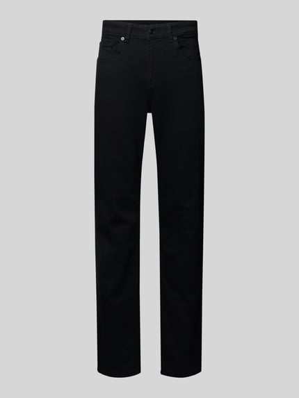 Produktfoto, Straight Fit Jeans aus Baumwoll-Mix Modell 'CASH' von Pepe Jeans, Optik: Unifarben, Passform: Straight Leg, Materialverarbeitung: Denim, Farbe Schwarz