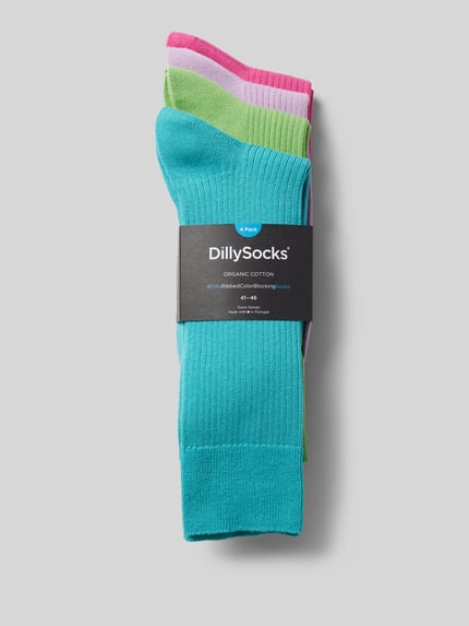 DillySocks Socken mit Strukturmuster im 4er-Pack Blau 3
