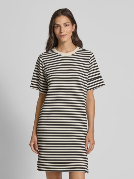 Soyaconcept Knielanges Sweatkleid mit Rundhalsausschnitt Modell 'BARNI' BLACK 4