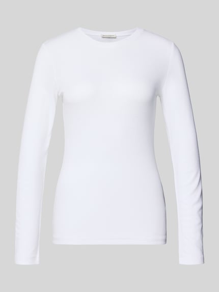 Slim Fit Langarmshirt aus Lyocell-Mix Shop The Look MANNEQUINE