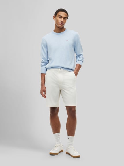 Tommy Hilfiger Regular Fit Chinoshorts mit Label Stitching Offwhite 1