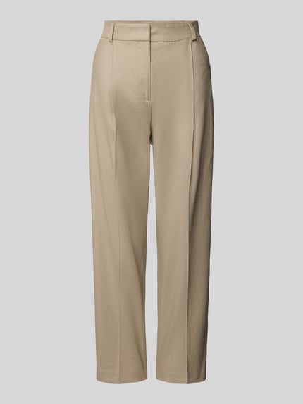 Jake*s Collection Spodnie lniane o kroju regular fit z wpuszczanymi kieszeniami Piaskowy 2