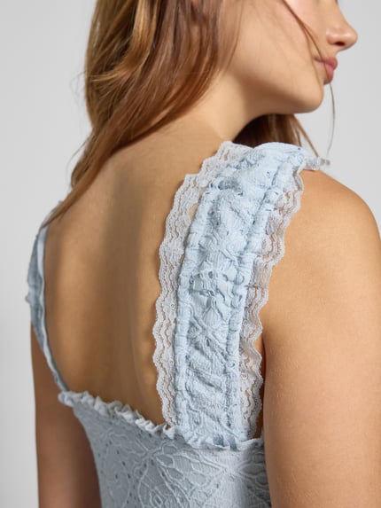 Gina Tricot Minikleid mit Lochspitze Modell 'Cornelia' Hellblau 3