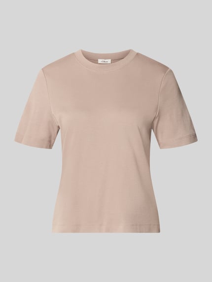 s.Oliver RED LABEL Regular fit t-shirt van puur katoen Taupe - 2