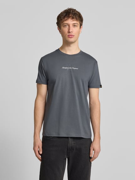 Alpha Industries T-Shirt mit Label-Detail Dunkelgrau 4