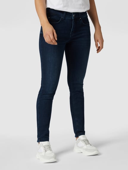 MAC Stone-washed skinny fit jeans, model 'DREAM SKINNY' Donkerblauw - 4