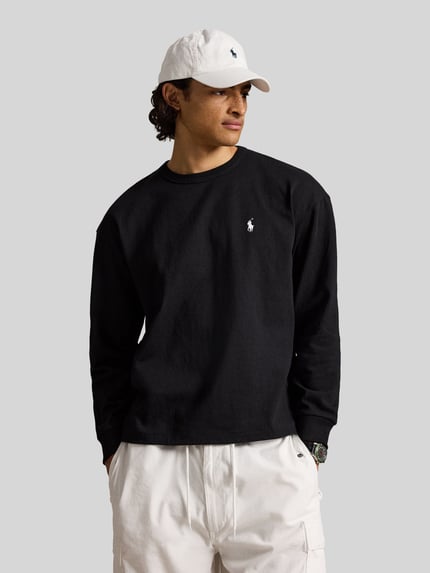 Polo Ralph Lauren relaxed fit shirt met lange mouwen van puur katoen Zwart - 4