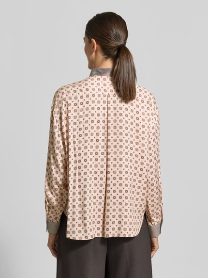 Emily Van den Bergh Regular fit overhemdblouse van pure viscose Oudroze - 5