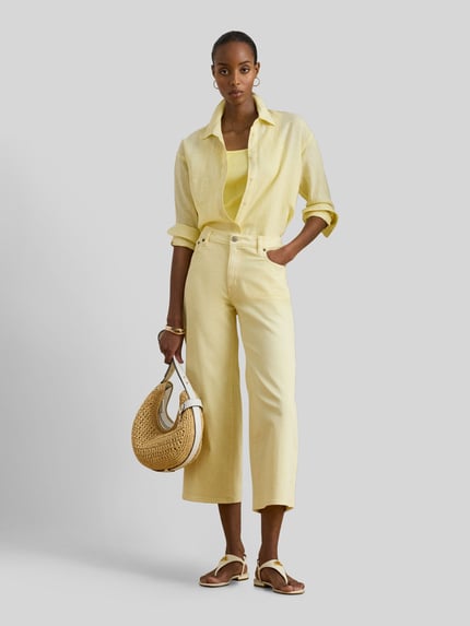Lauren Ralph Lauren Regular Fit Leinenbluse  Hellgelb 1