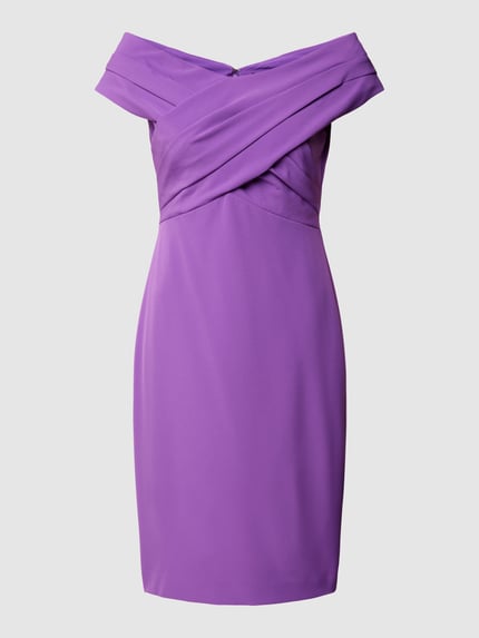 Lauren Ralph Lauren Knielanges Cocktailkleid in Wickel-Optik Modell 'IRENE' Fuchsia 2