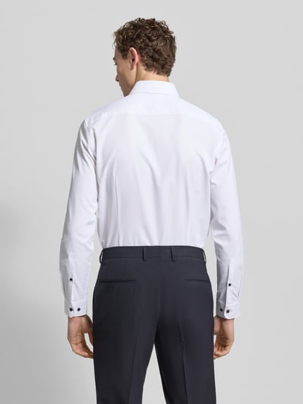 Jake*s Slim Fit Business-Hemd mit Knopfleiste Weiss 5