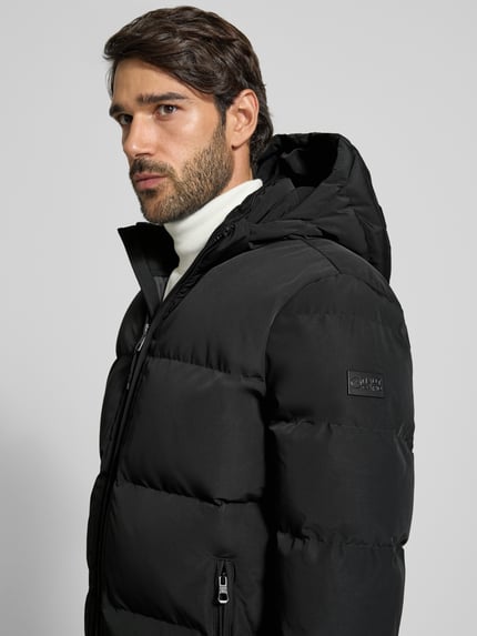 NAUTGÅRD Mantel mit Kapuze und Label-Patch Black 3