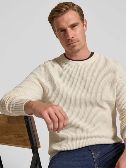 MCNEAL Strickpullover mit Rundhalsausschnitt Ecru 3