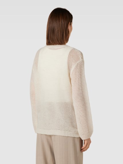 MANGO Strickpullover im semitransparenten Design Modell 'GRUMPI' Offwhite 5