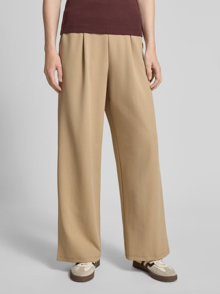 Tom Tailor Denim Regular fit bandplooibroek met elastische band Beige - 4