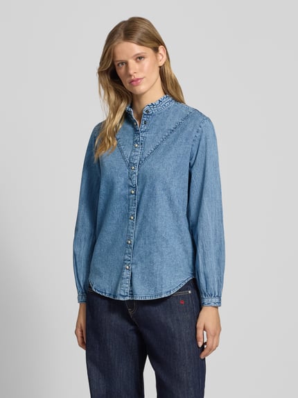 Pepe Jeans Regular Fit Jeansbluse aus reiner Baumwolle Blau 4