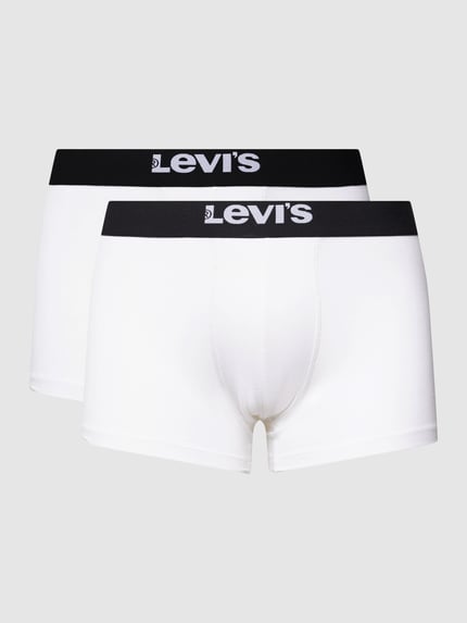 Levi's® Boxershort met elastische band met logo, model 'SOLID BASIC TRUNK' Wit - 2