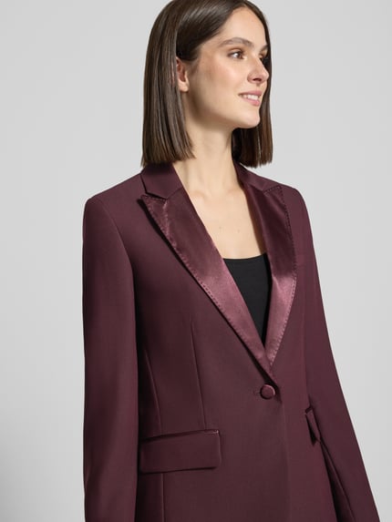 Christian Berg Cocktail Slim Fit Blazer mit Pattentaschen Aubergine 3