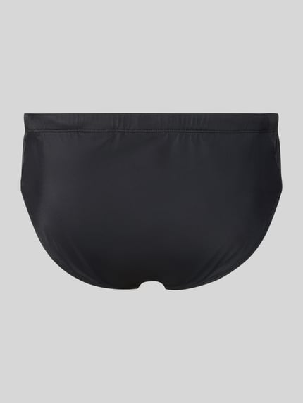 Produktfoto, Badeslip in unifarbenem Design Modell 'JOHN' von BOSS, Optik: Unifarben, Label-Stitching-Applikation, Materialverarbeitung: Jersey-Stretch