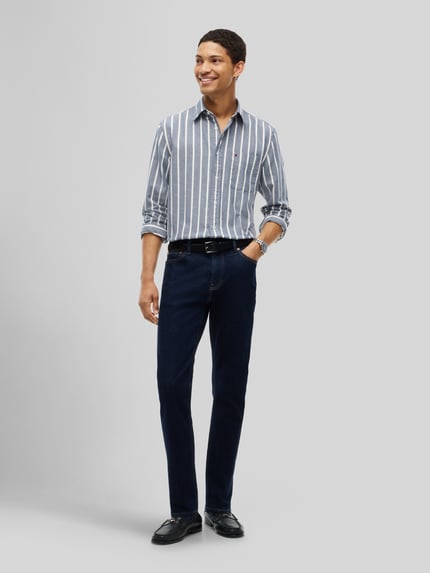 Tommy Hilfiger Regular Fit Freizeithemd aus reiner Baumwolle Marine 1