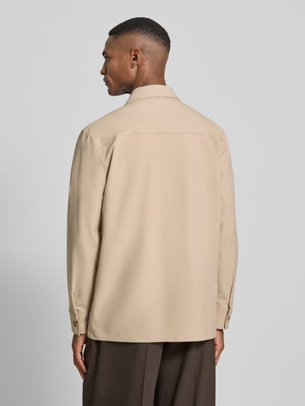 Matinique Regular fit overhemdjack met kentkraag, model 'Damo' Beige - 5