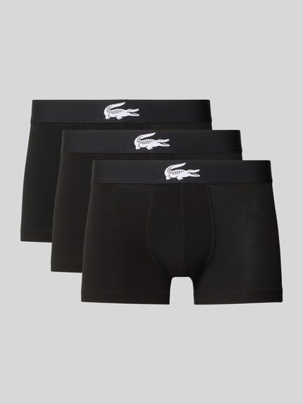 Lacoste Trunks mit elastischem Logo-Bund im 3er-Pack Black 1
