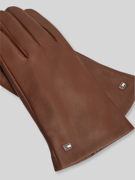 Tommy Hilfiger Rękawiczki z prawdziwej koziej skóry Koniakowy 3