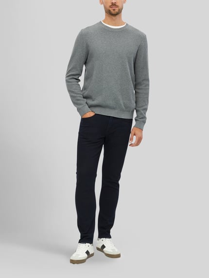 s.Oliver RED LABEL Regular Fit Pullover aus reiner Baumwolle Mittelgrau 1