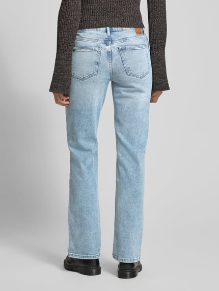 PIECES Straight Fit Jeans aus Baumwoll-Mix Modell 'KELLY' Hellblau 5