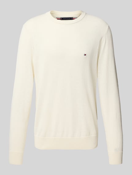 Tommy Hilfiger Strickpullover mit Leinen-Anteil Ecru 2