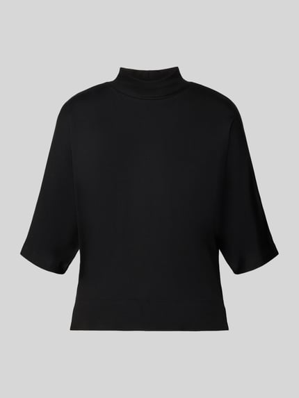 OPUS Relaxed Fit 3/4-Shirt aus Viskose-Mix Modell 'Sinse' Black 2
